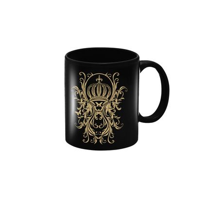 Kaffeetasse "Wings" schwarz
