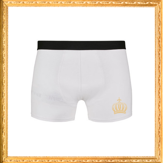 Boxershorts "Krone" weiß