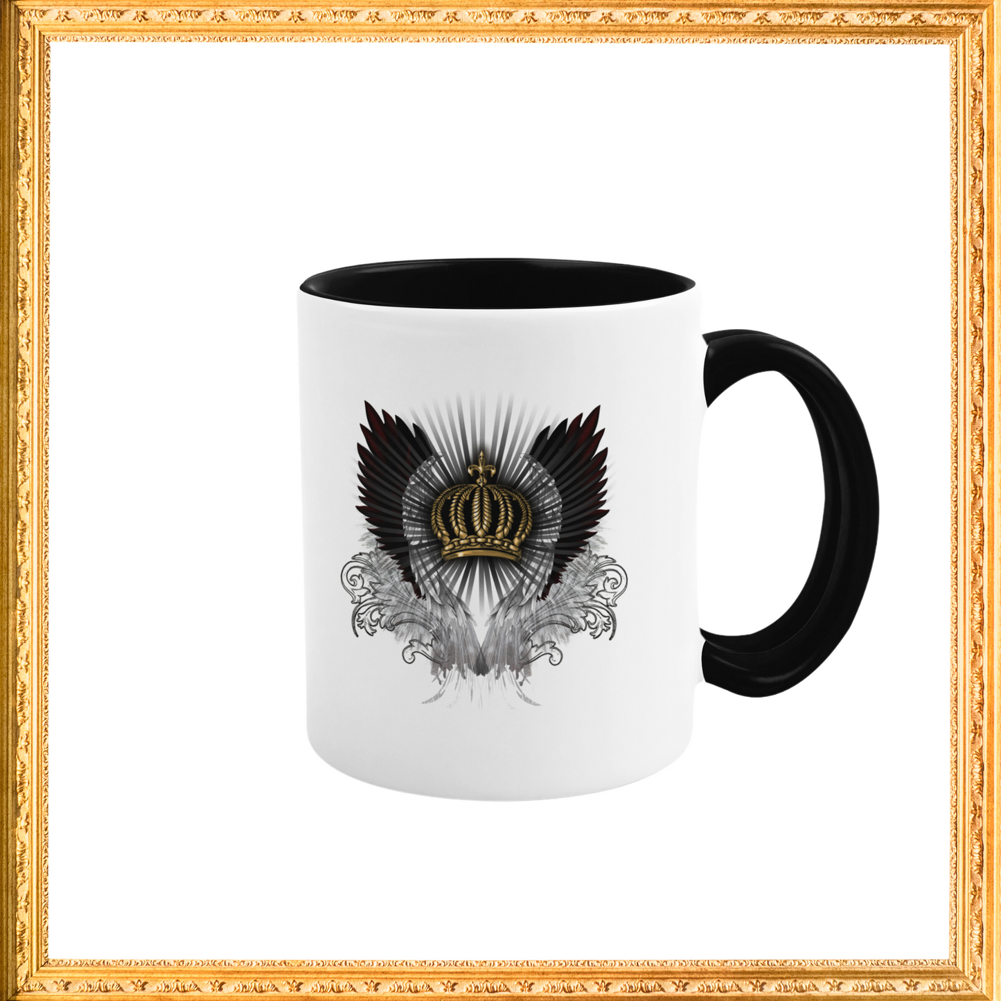 Kaffeetasse "Knight" schwarz/ weiß
