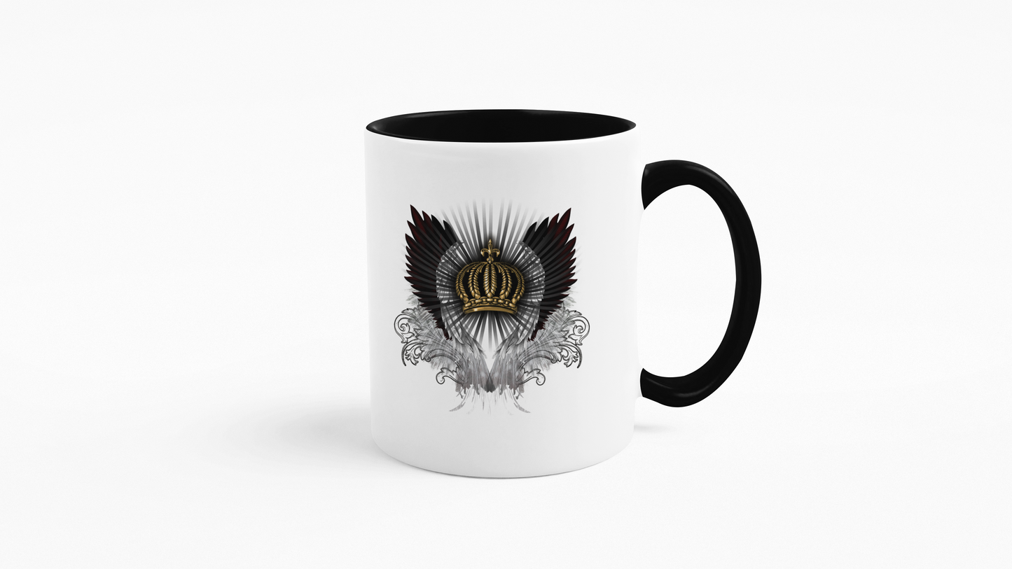 Kaffeetasse "Knight" schwarz/ weiß